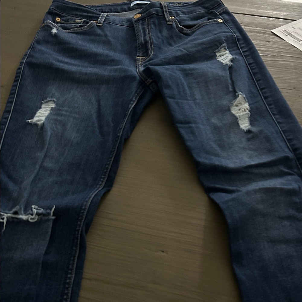 7 For All Mankind Dark Wash Skinny Jeans
